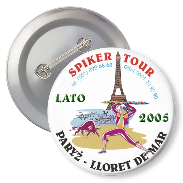 przypinka z agrafką Spiker-Tour Paryż