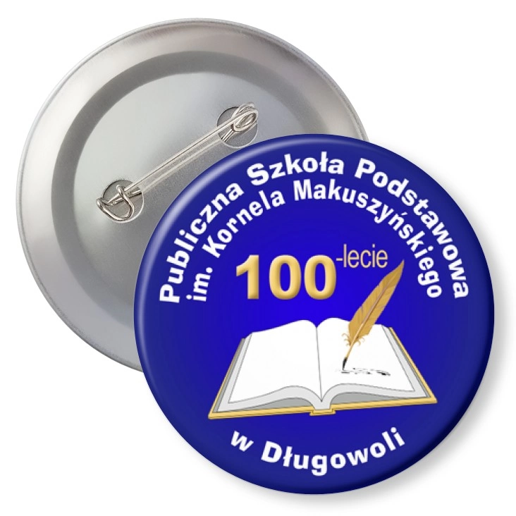 przypinka z agrafką Szkoła Podstawowa w Długowoli