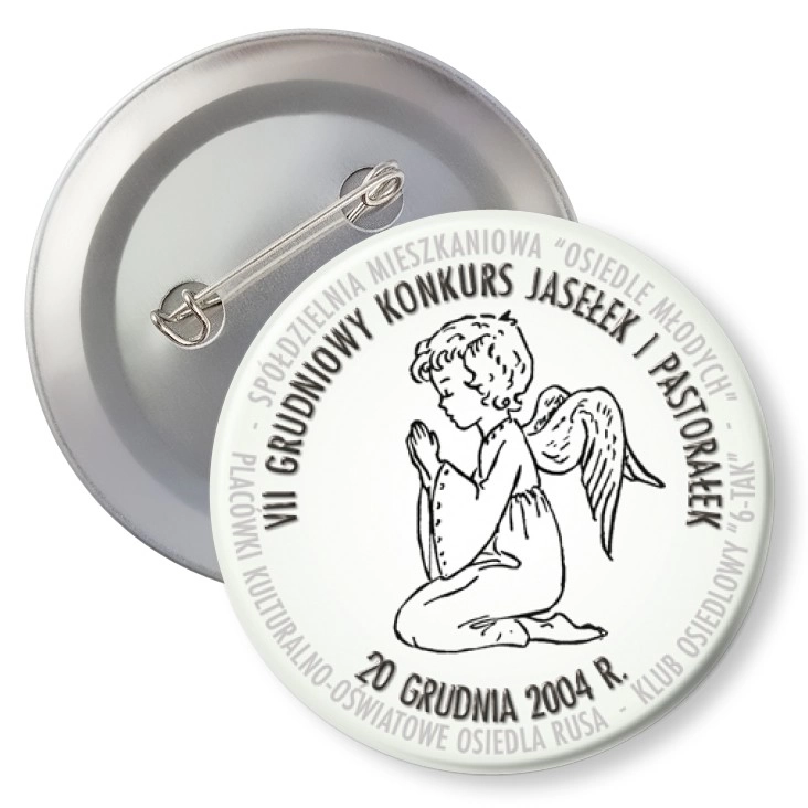 przypinka z agrafką VII Grudniowy Konkurs jasełek i Pastorałek