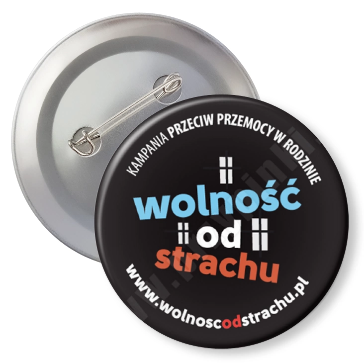 przypinka z agrafką Wolność od strachu