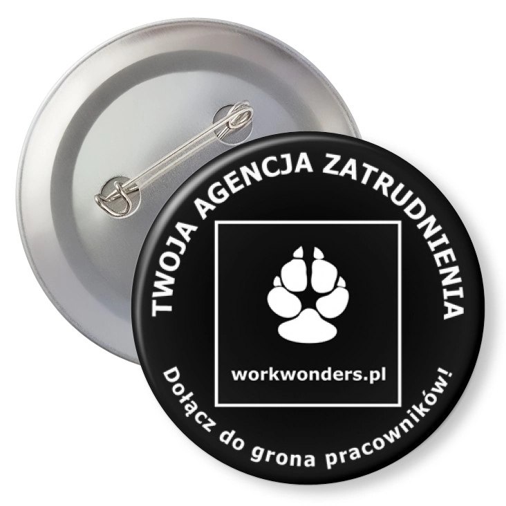 przypinka z agrafką workwonder.pl