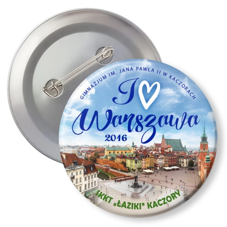 przypinka z agrafką Wycieczka Kaczory - Warszawa 2016