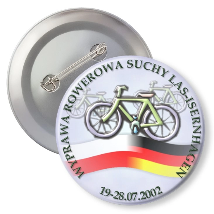 przypinka agrafka Wyprawa Rowerowa Suchy Las - Isernhagen