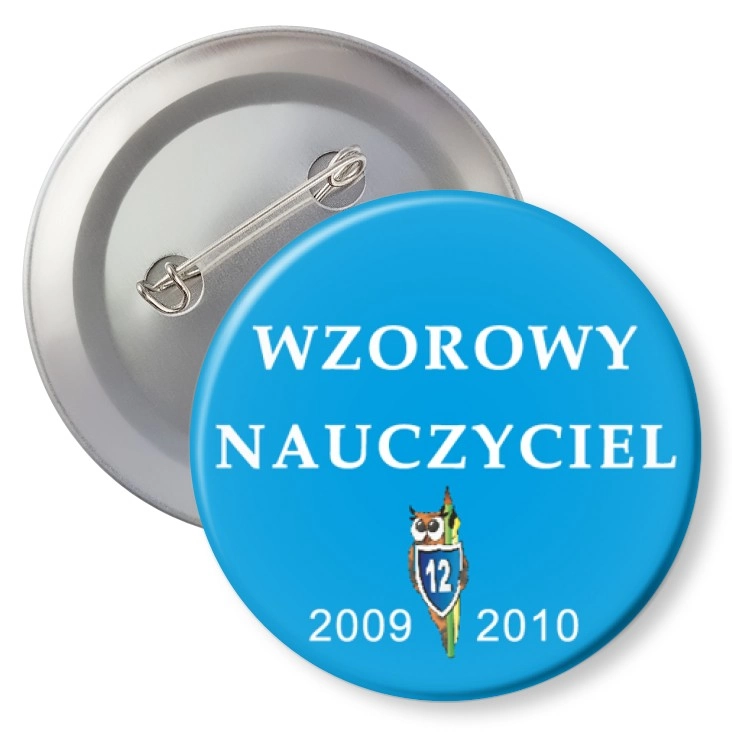 przypinka z agrafką Wzorowy Nauczyciel