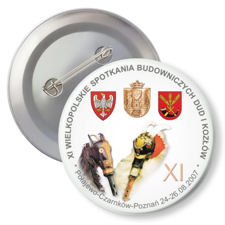 przypinka z agrafką XI Wielkopolskie Spotkania Budowniczych Dud i Kozłów