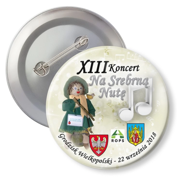 przypinka z agrafką XIII Koncert Na Srebrną Nutę