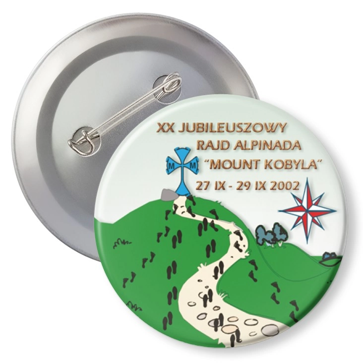 przypinka z agrafką XX Jubileuszowy Rajd Alpinada Mount Kobyla