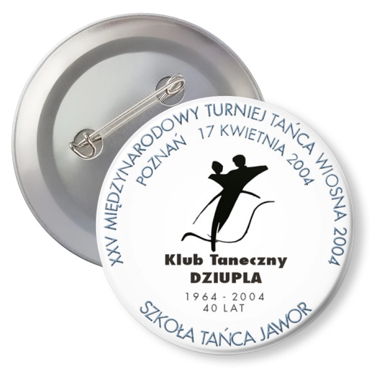przypinka z agrafką XXV Międzynarodowy Turniej Tańca