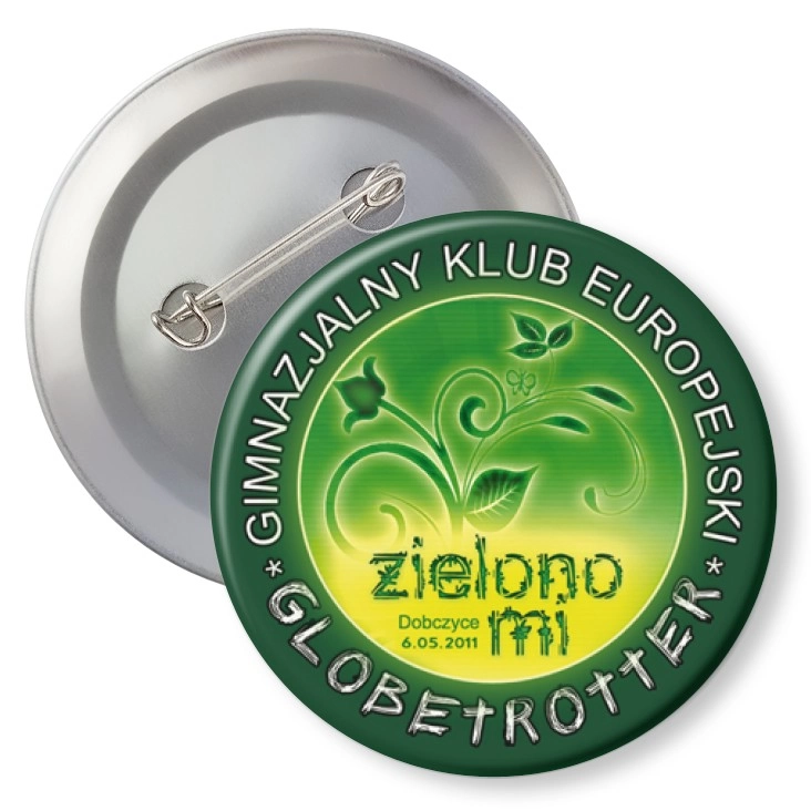 przypinka z agrafką Zielono mi