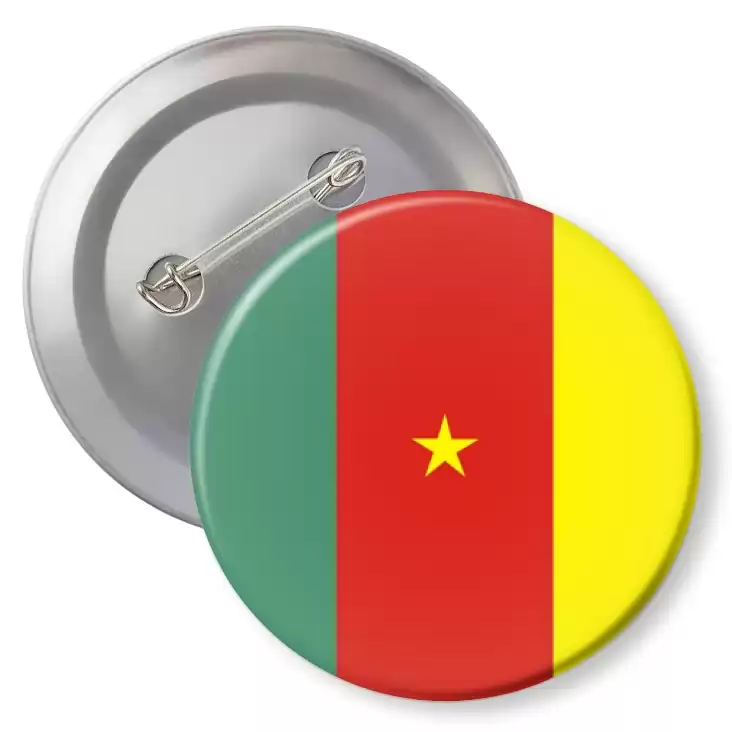 przypinka z agrafką Flaga Kamerun