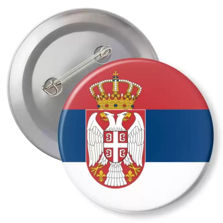 przypinka z agrafką Flaga Serbia