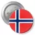 Przypinka z agrafką Flaga Norwegia