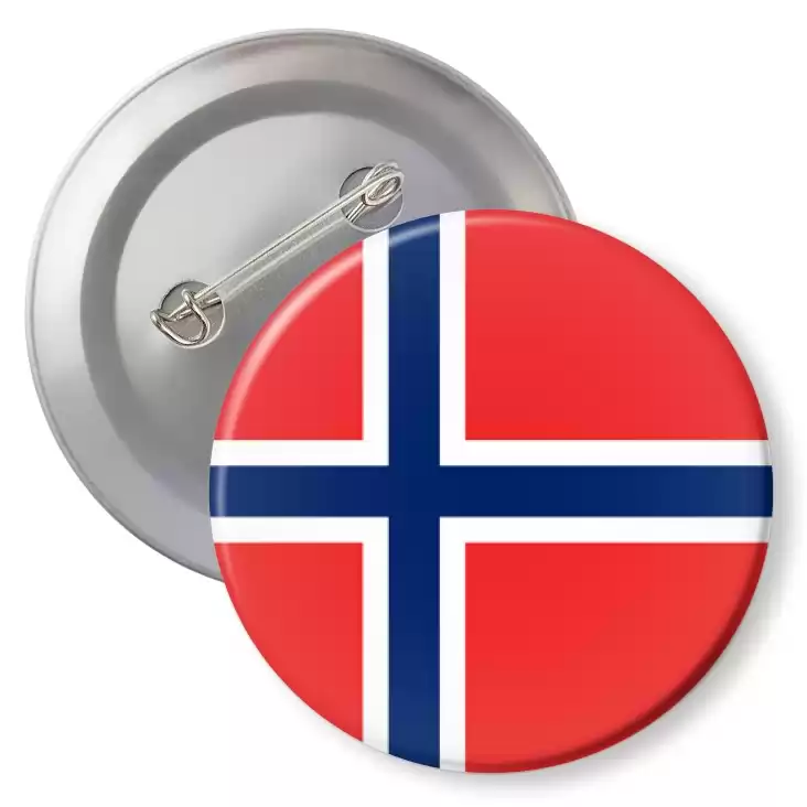 przypinka z agrafką Flaga Norwegia