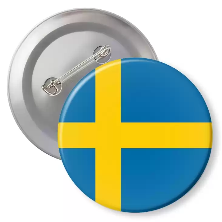 przypinka z agrafką Flaga Szwecja