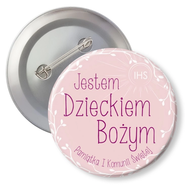 przypinka z agrafką Jestem Dzieckiem Bożym