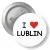 Przypinka z agrafką I love Lublin