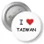 Przypinka z agrafką I love Taiwan