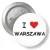 Przypinka z agrafką I love Warszawa