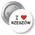 Przypinka z agrafką I love Rzeszów