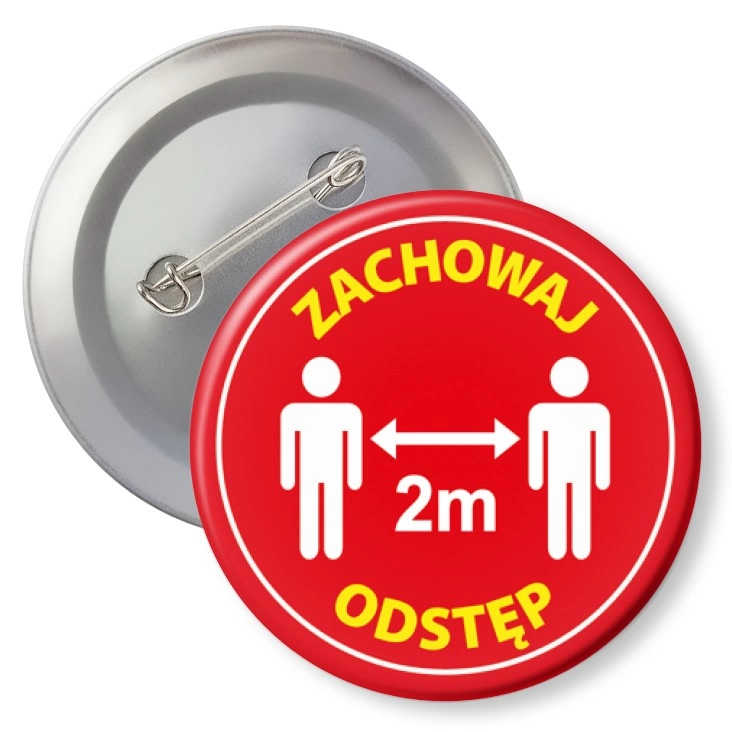 przypinkaZachowaj odstęp czerwony