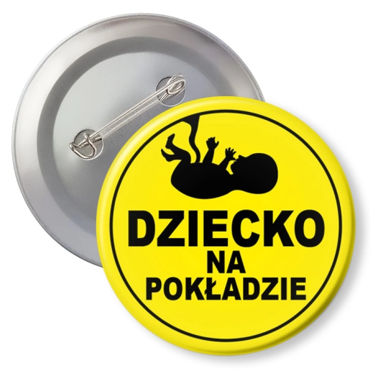 przypinka z agrafką Dziecko na pokładzie