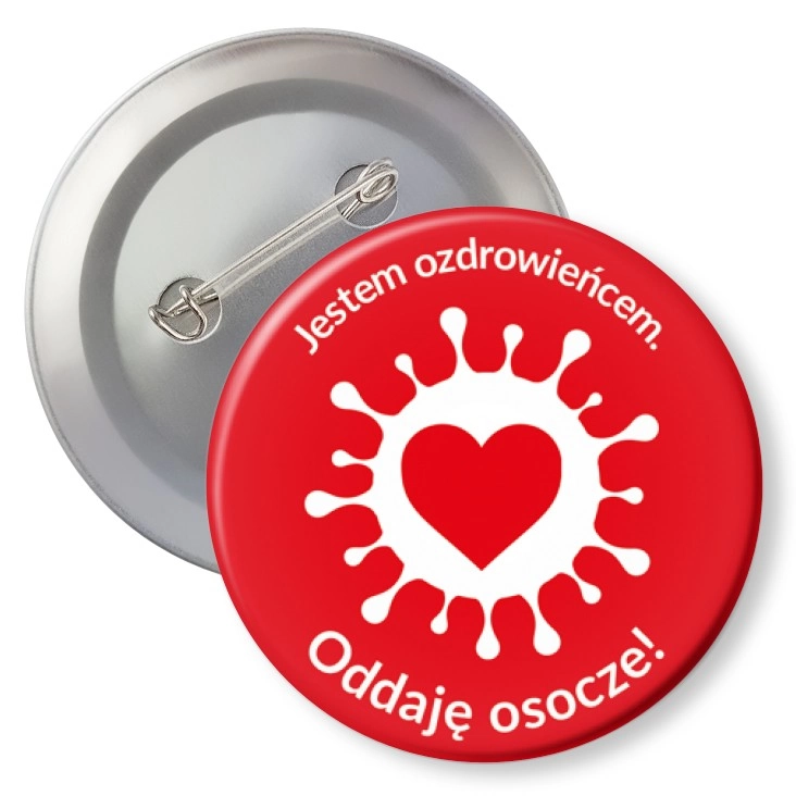 przypinkaJestem ozdrowieńcem - oddaję osocze
