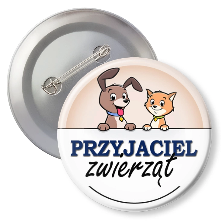 przypinka z agrafką Przyjaciel zwierząt kotek i piesek