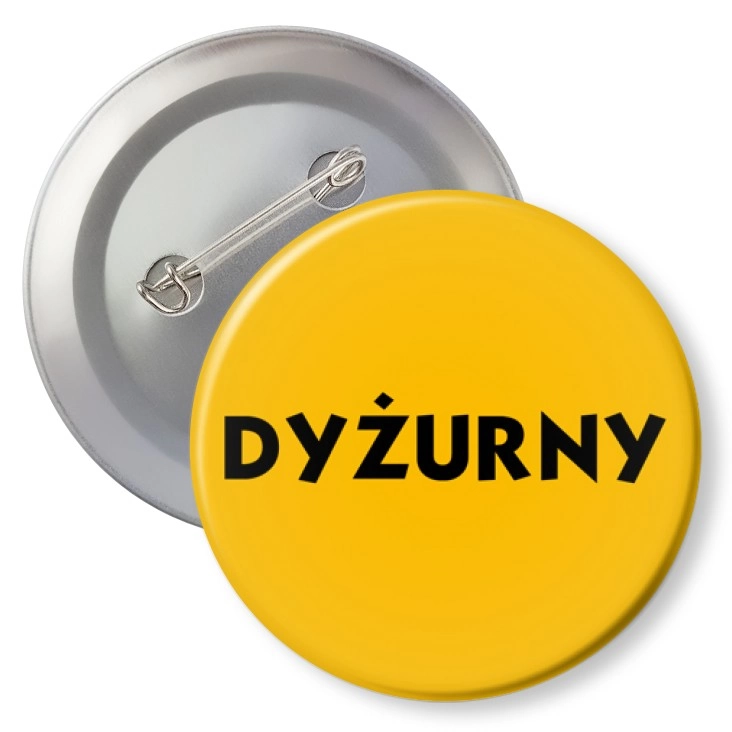 przypinkaDyżurny żółte tło