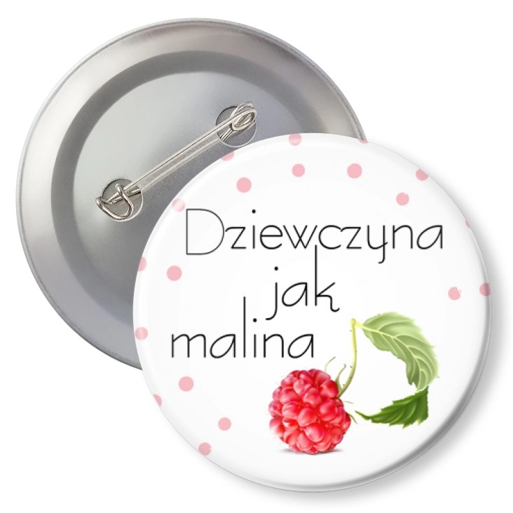 przypinka z agrafką Dziewczyna jak malina