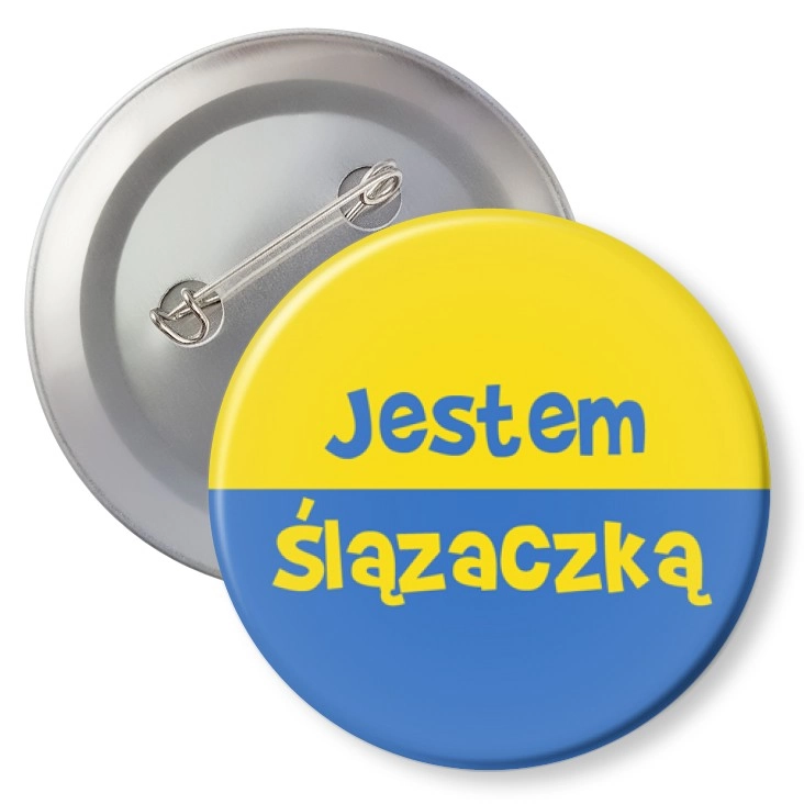 przypinka z agrafką Jestem Ślązaczką