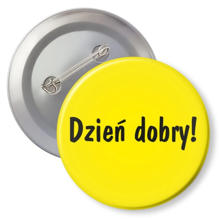 przypinka z agrafką Dzień dobry