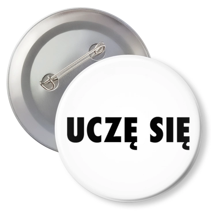 przypinkaUczę się białe tło