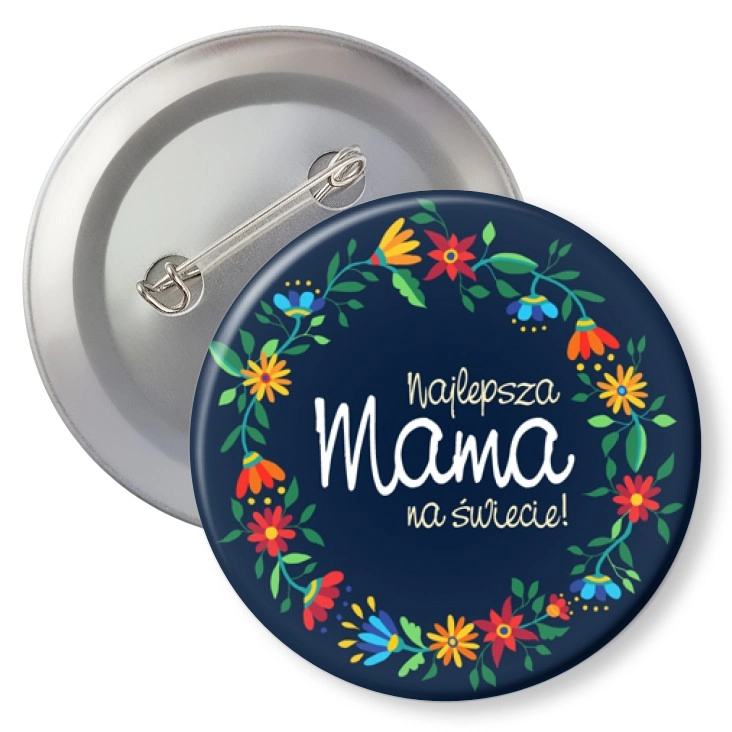 przypinkaDzień Matki Najlepsza mama na świecie Folk