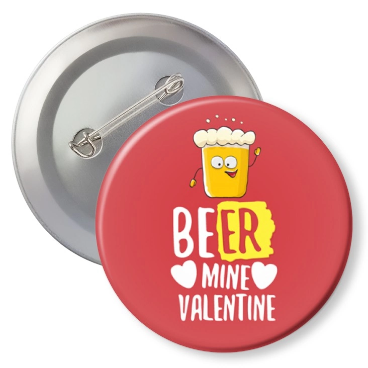 przypinka z agrafką Beer mine Valentine