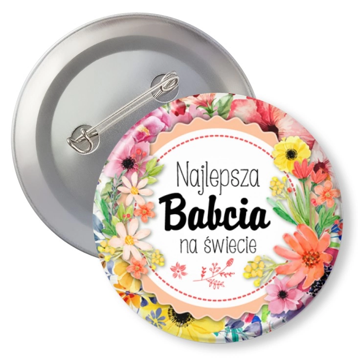 przypinkaDzień Babci - Najlepsza babcia kwiaty