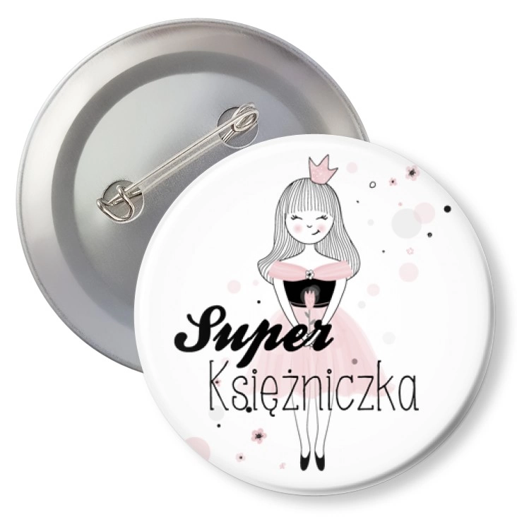 przypinkaDzień kobiet dla dziewczynek Super Księżniczka