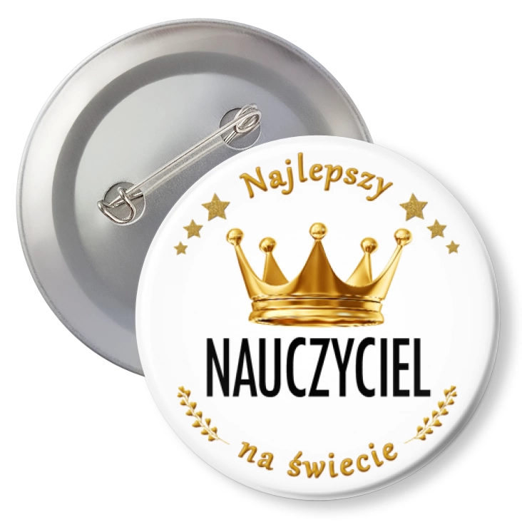 przypinka z agrafką Najlepszy Nauczyciel Dzień Nauczyciela