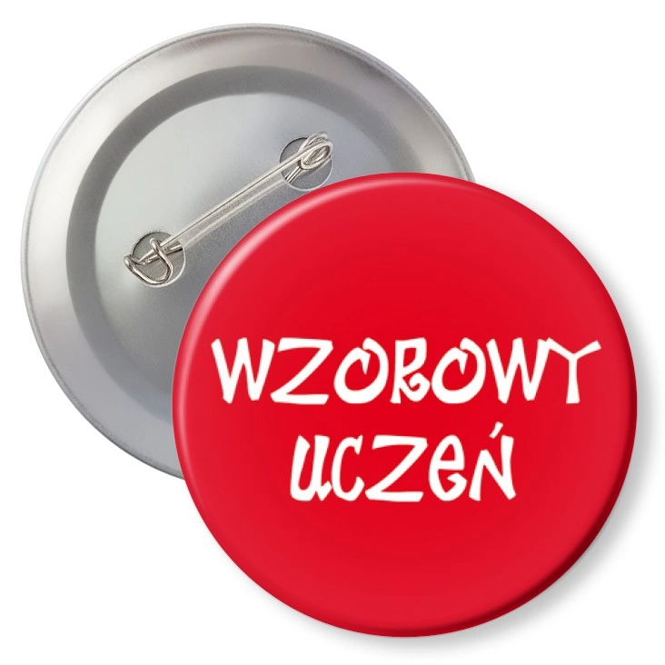 przypinka z agrafką Wzorowy uczeń