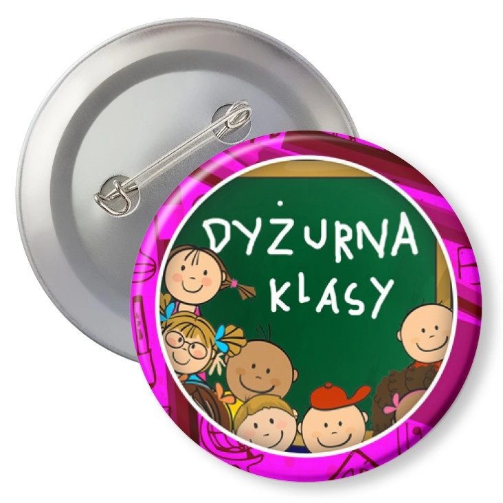 przypinka z agrafką Dyżurna klasy