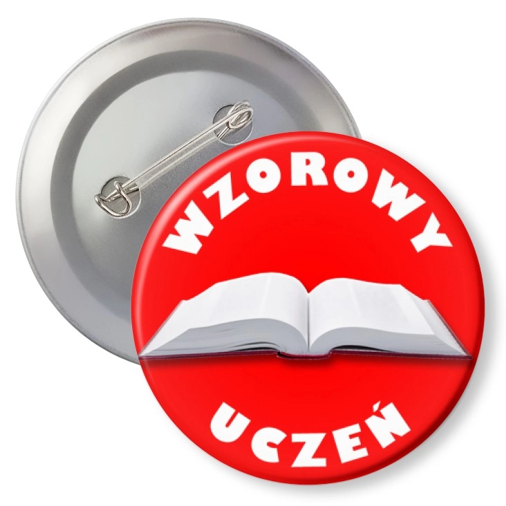 przypinka z agrafką Wzorowy uczeń