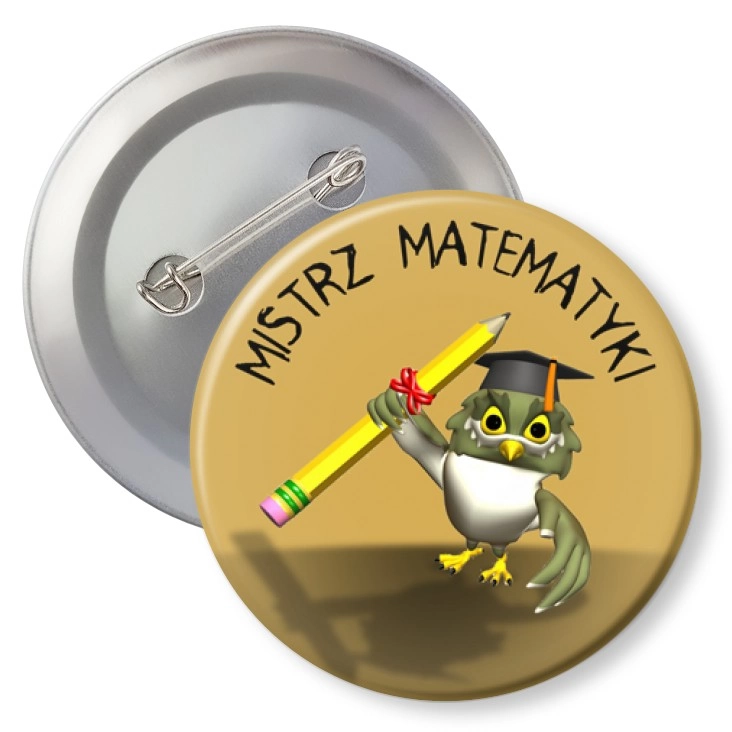 przypinka z agrafką Mistrz matematyki