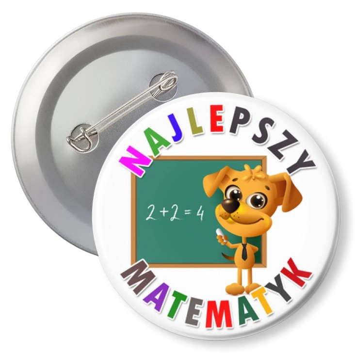 przypinka z agrafką Najlepszy matematyk