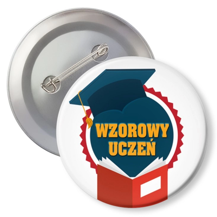 przypinka z agrafką Wzorowy Uczeń