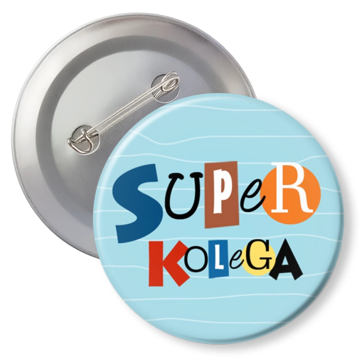 przypinkaSuper kolega kolorowy napis Dzień Chłopaka
