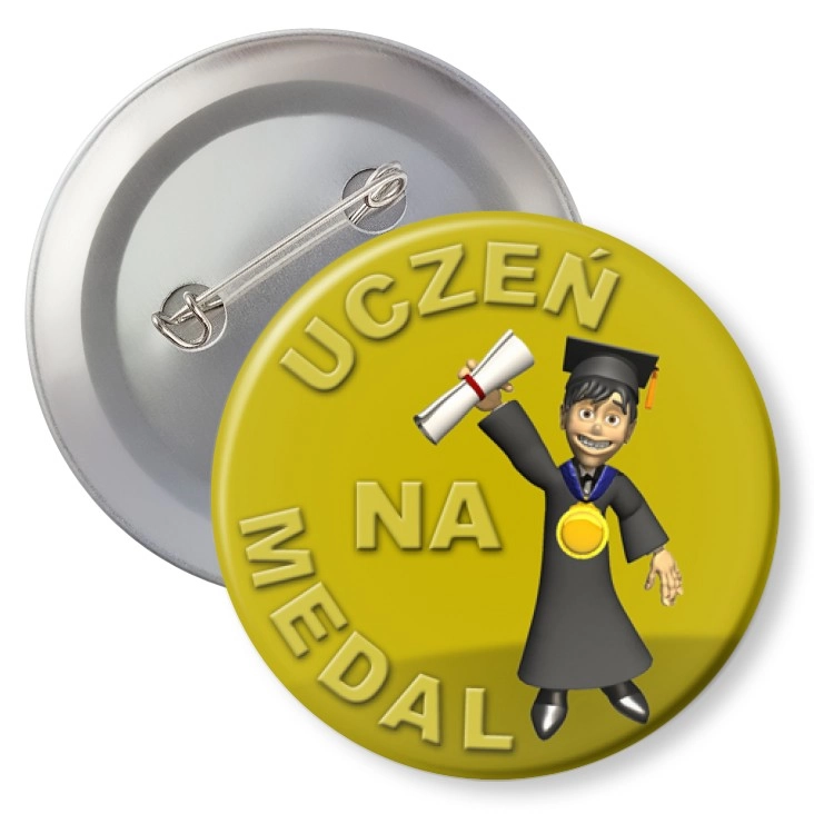 przypinkaUczeń na medal z dyplomem