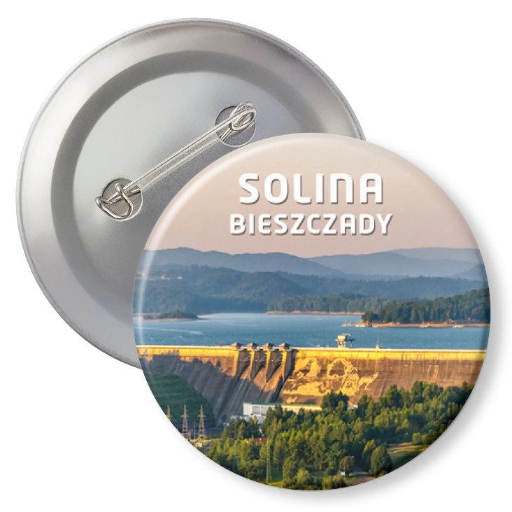 przypinka z agrafką Bieszczady - Solina