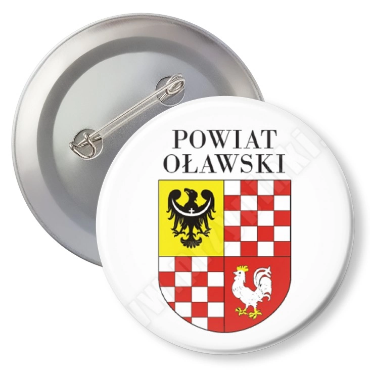 przypinka z agrafką Powiat Oławski