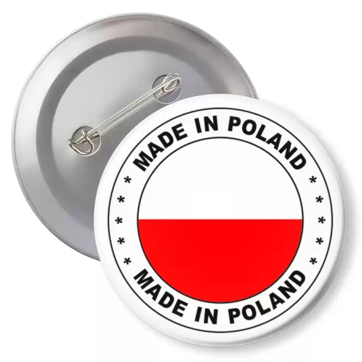 przypinka z agrafką Made in Poland