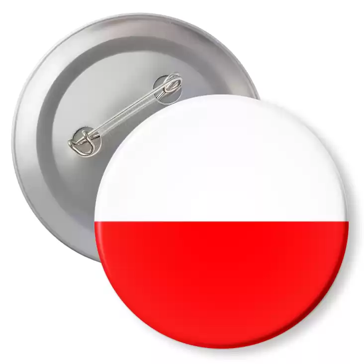 przypinka z agrafką Polska biało-czerwona flaga