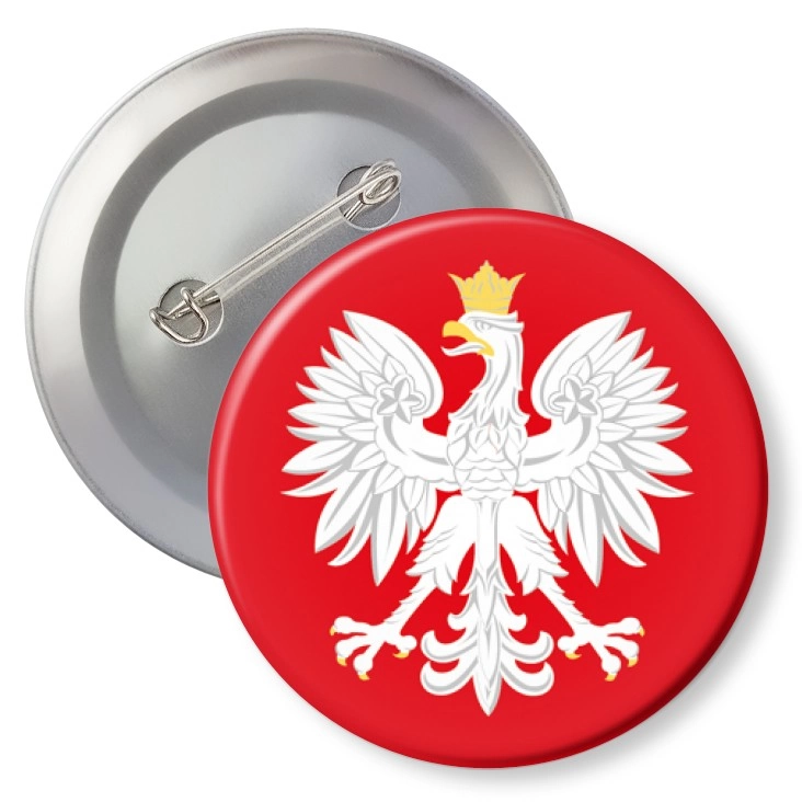 przypinkaOrzeł na czerwonym tle